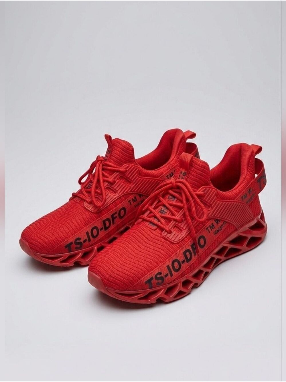 Mens Red Athletic Sneakers